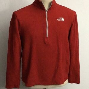 Men’s The North Face 1/4 ZIP Fleece Sz Small Red